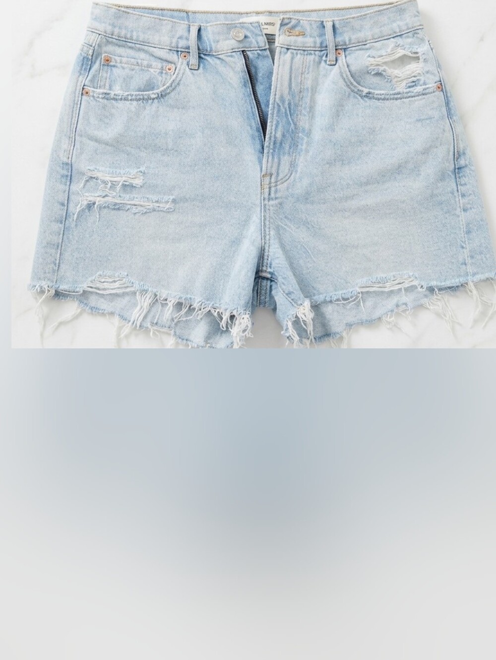 American Eagle Outfitters Light Blue Distressed Denim Cutoff Shorts